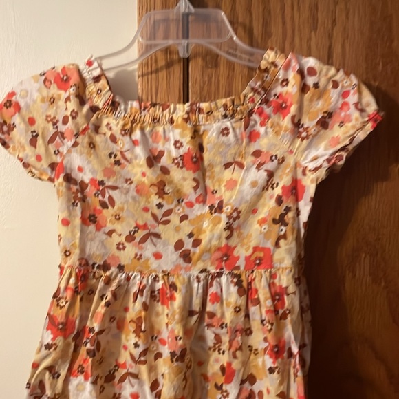 CARTERS UEC Girls size 7 fall floral maxi dress orange white print smocked top - Picture 10 of 11